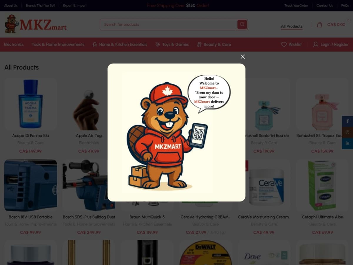 Screenshot preview for MKZ Mart