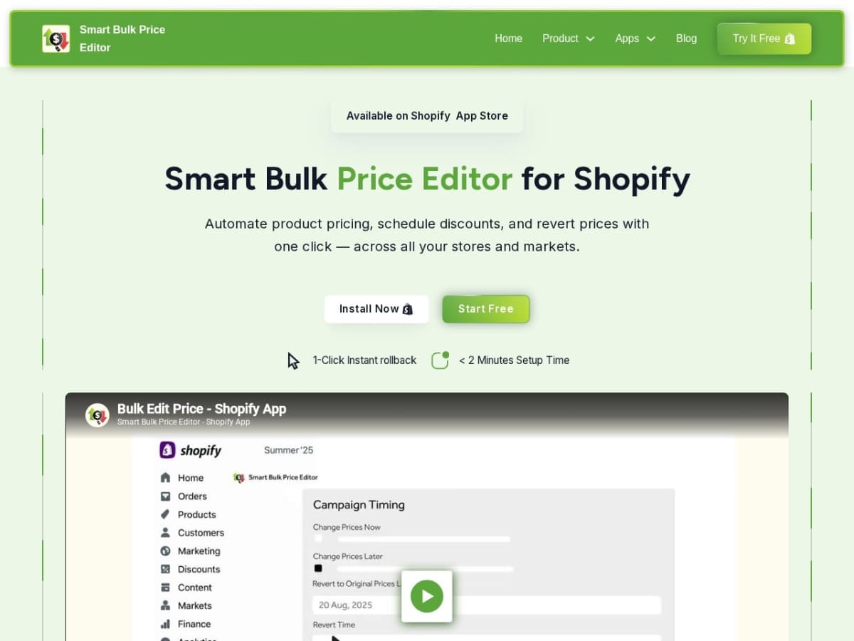 Screenshot preview for Smart Bulk Price Editor