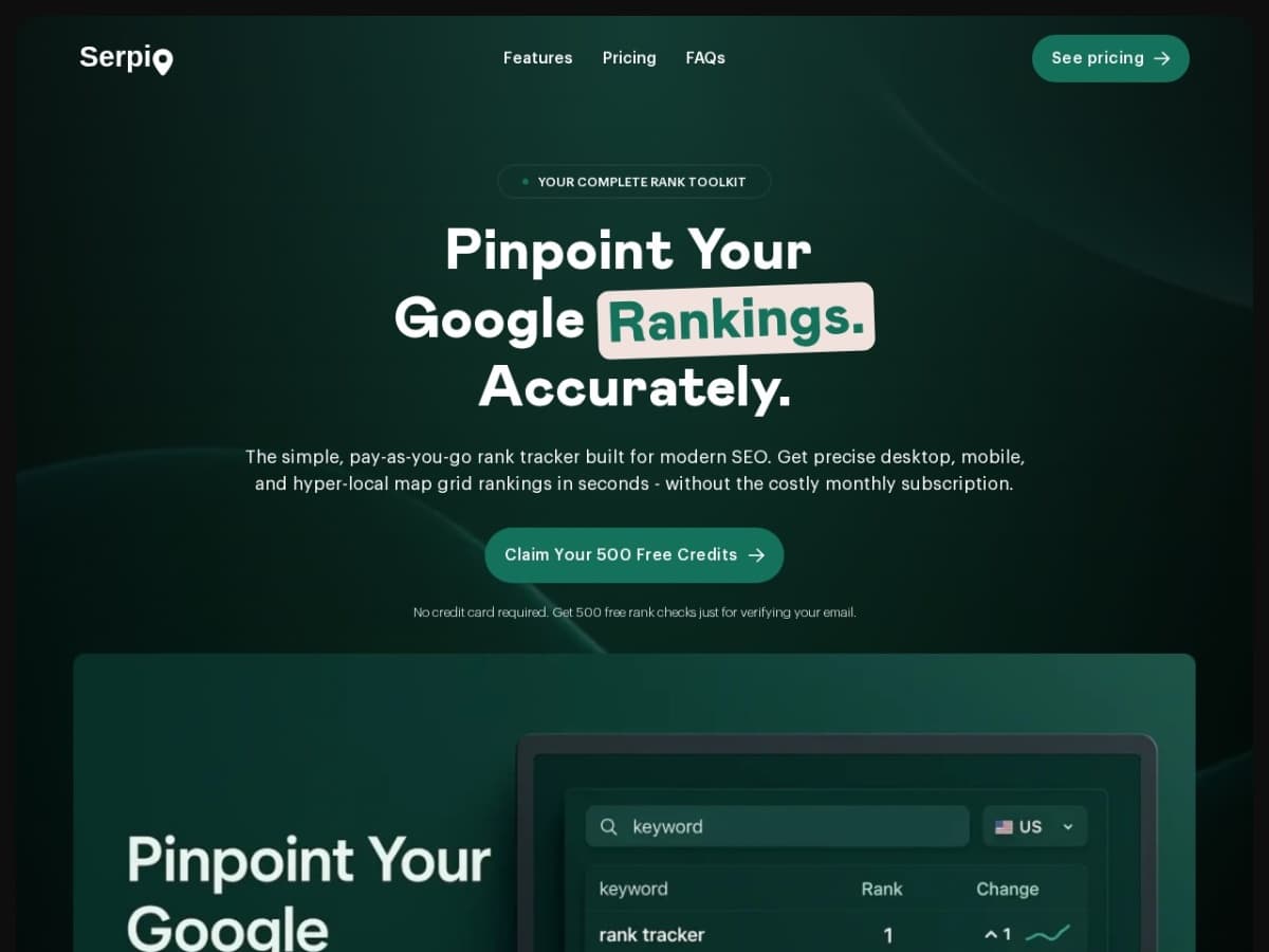 Screenshot preview for Serpio