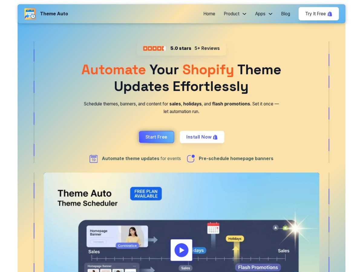 Screenshot preview for Theme-scheduler
